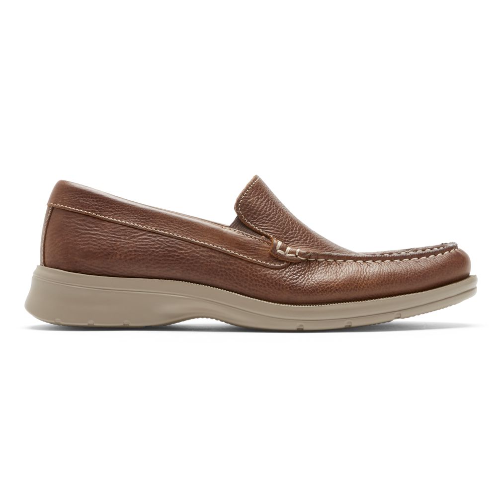 Rockport Palmer Venetian Slip-Ons - Mens Loafers - Brown - NZ (SOB-067914)